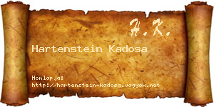 Hartenstein Kadosa névjegykártya